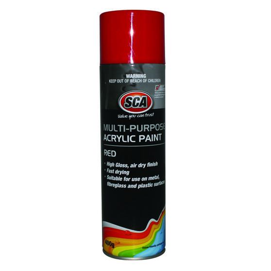 SCA Acrylic Aerosol Paint, Red - 400g, , scanz_hi-res