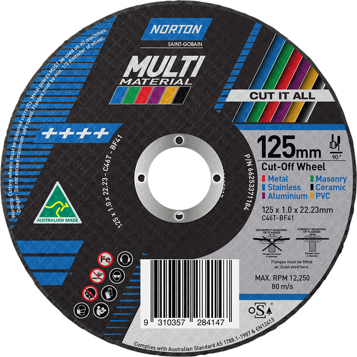 Norton Multi-Purpose Cutting Wheel 125mm, , scanz_hi-res
