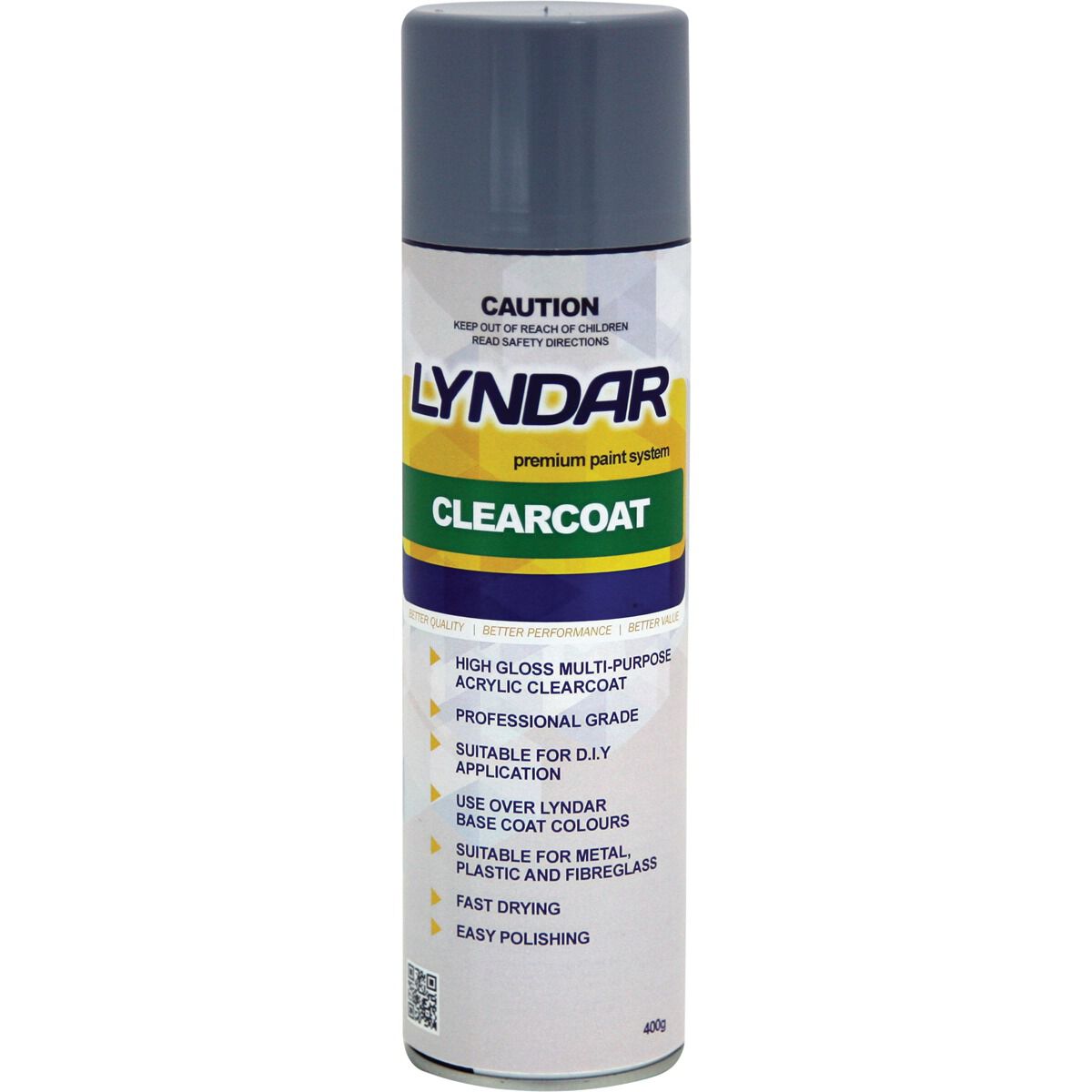 Lyndar Clearcoat Aerosol - 400g, , scanz_hi-res