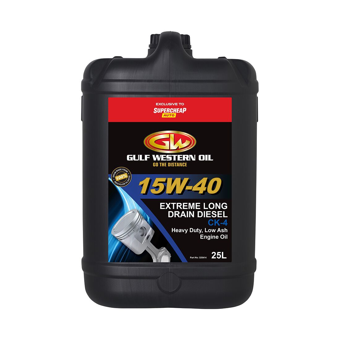 Gulf Western Extreme Diesel CK-4 Engine Oil - 15W-40 25 Litre, , scanz_hi-res