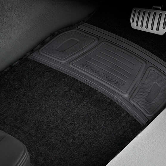 Skechers Carpet Floor Mats Black Front & Rear Set, , scanz_hi-res