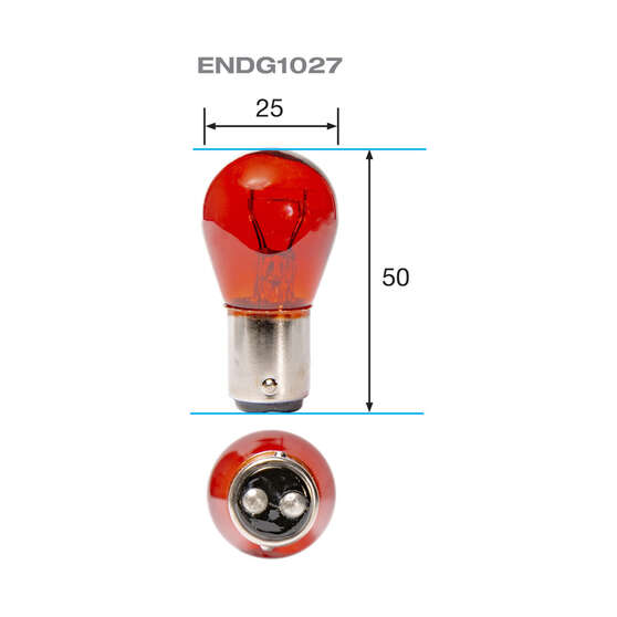 ENDURALIGHT Automotive Globes - Red Stop/ Tail 12V, 21/5W, BAY15D, , scanz_hi-res