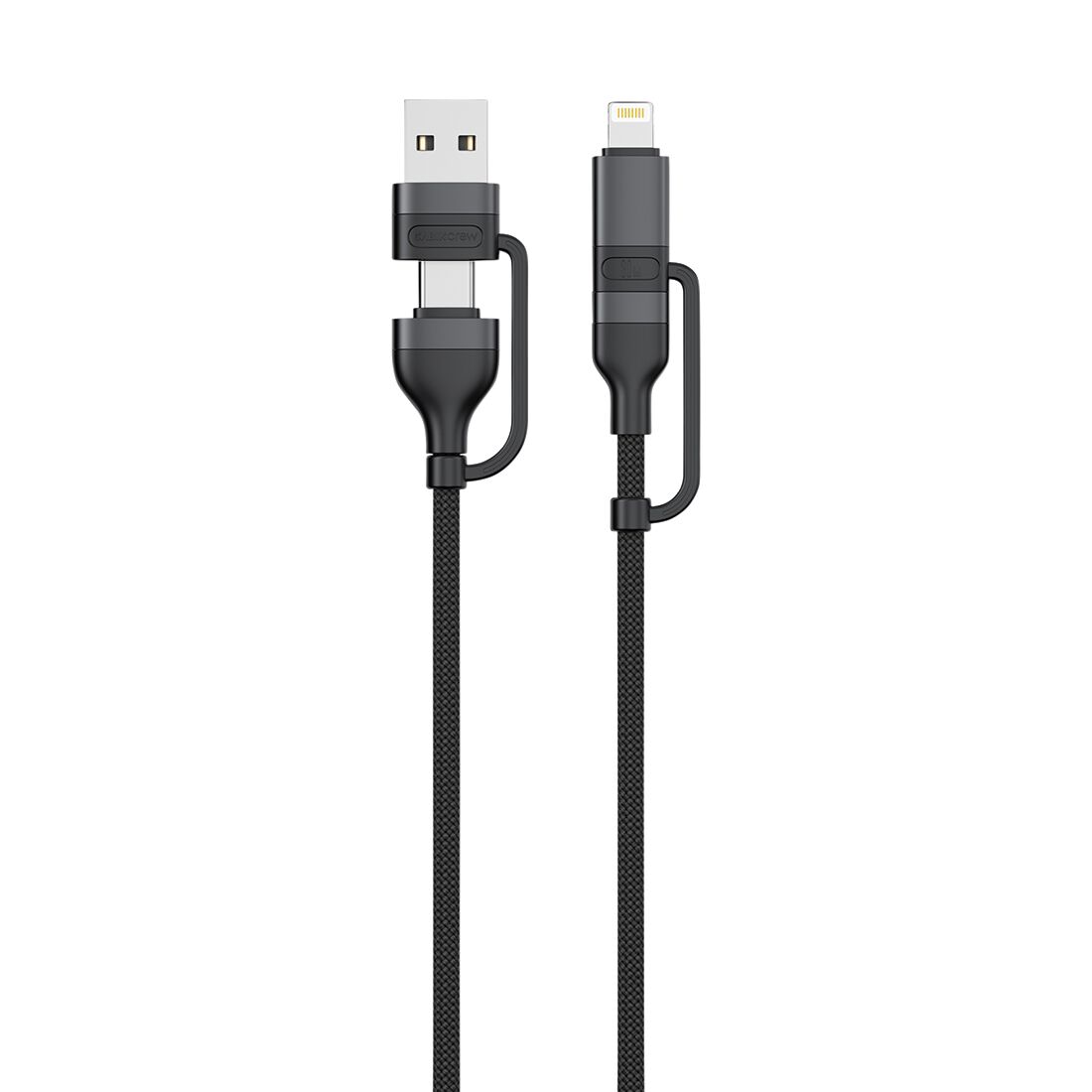 Cabin Crew USB-C/USB-A to USB-C/Lightning Magnetic Cable Black, , scanz_hi-res