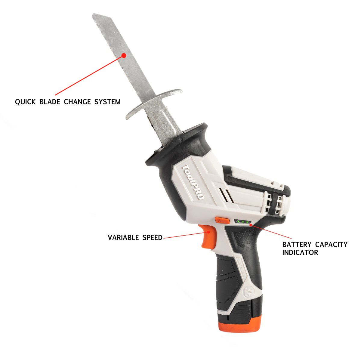 ToolPRO 12V Reciprocating Saw & Grinder Kit, , scanz_hi-res