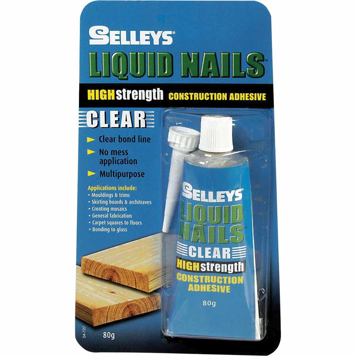Selleys Liquid Nails - Clear, 80g, , scanz_hi-res