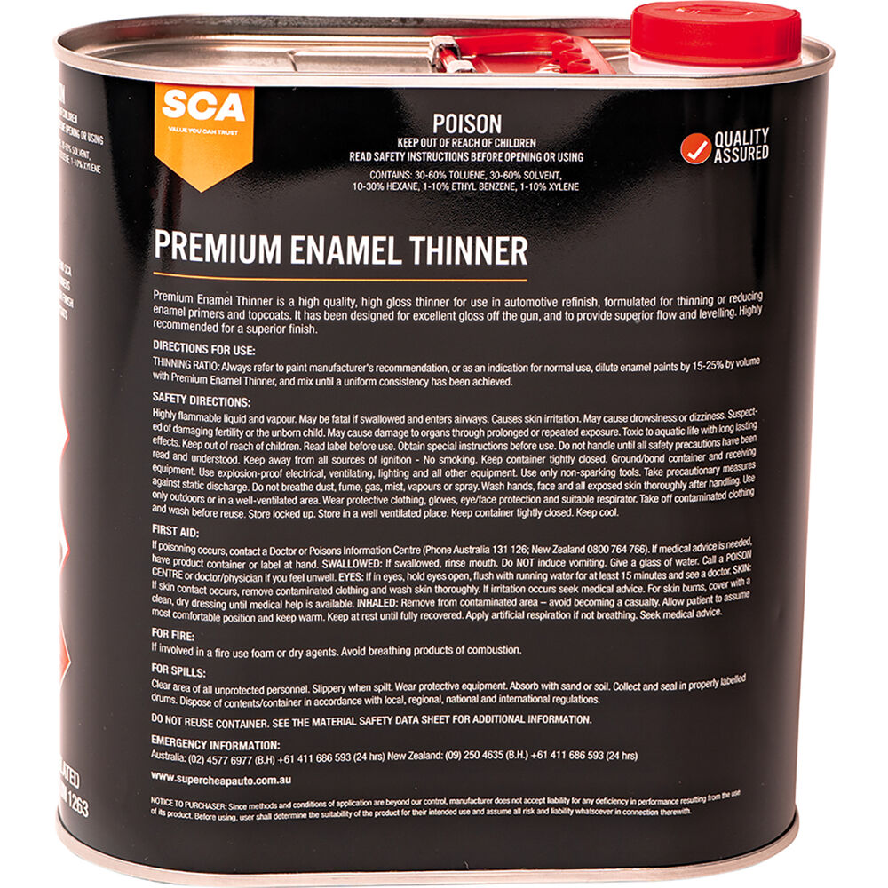 SCA Premium Enamel Thinner 4 Litre Supercheap Auto New Zealand