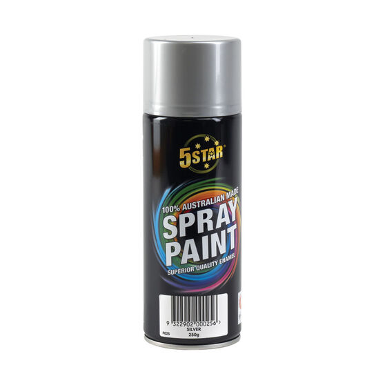 5 Star Enamel Spray Paint Silver 250g, , scanz_hi-res