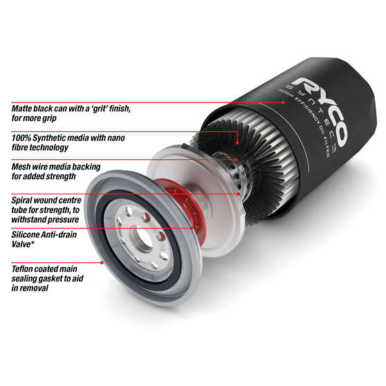 Ryco SynTec Oil Filter - Z79AST (Interchangeable with Z79A), , scanz_hi-res