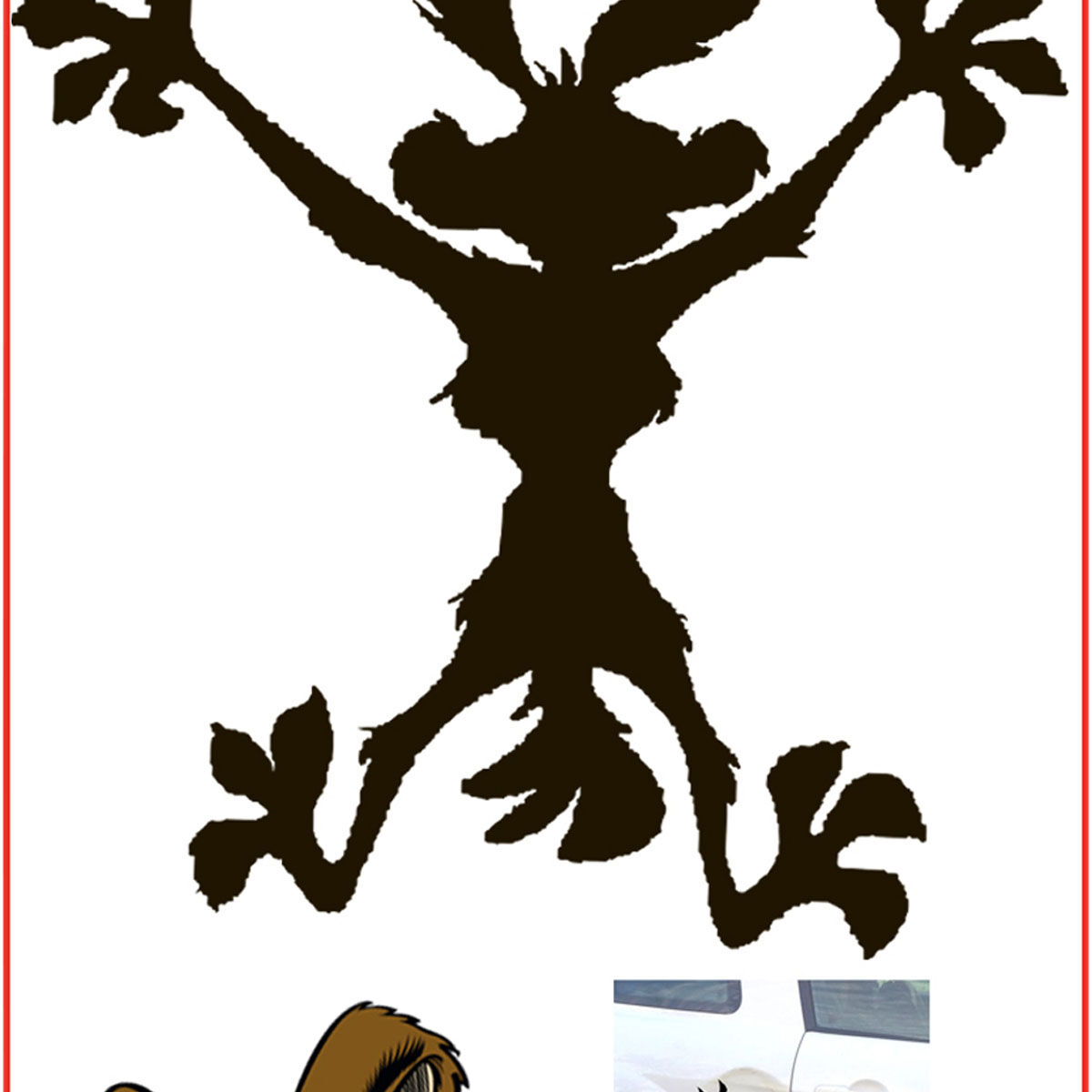 Hot Stuff Sticker Coyote Crash Medium, Vinyl, , scanz_hi-res