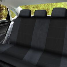 SCA Premium Jacquard and Velour Seat Covers Charcoal Rear Seat Size Adjustable Zips 06H, , scanz_hi-res
