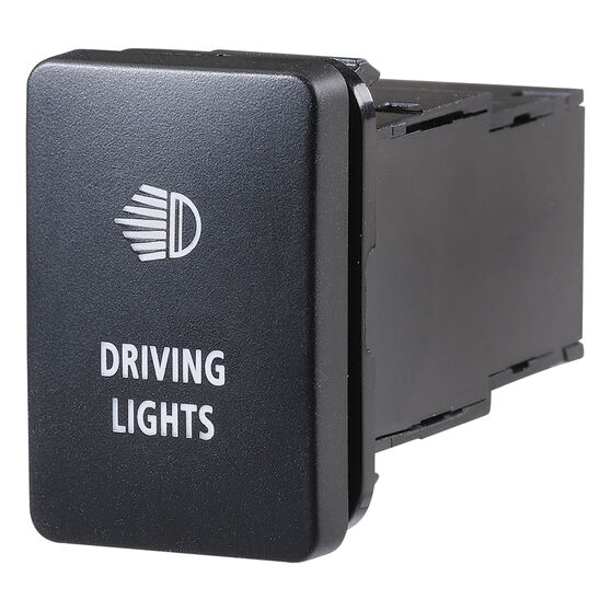 Narva OE Style Switch - Suits Toyota Landcruiser Prado 150-200 Series, Driving Lights Push On/Off Blue LED, Toyota, 63304BL, , scanz_hi-res