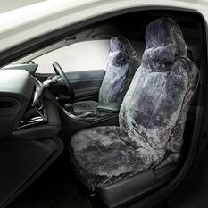 Platinum CLOUDLUX Sheepskin Seat Covers - Slate Adjustable Headrests Size 30 Airbag Compatible, , scanz_hi-res