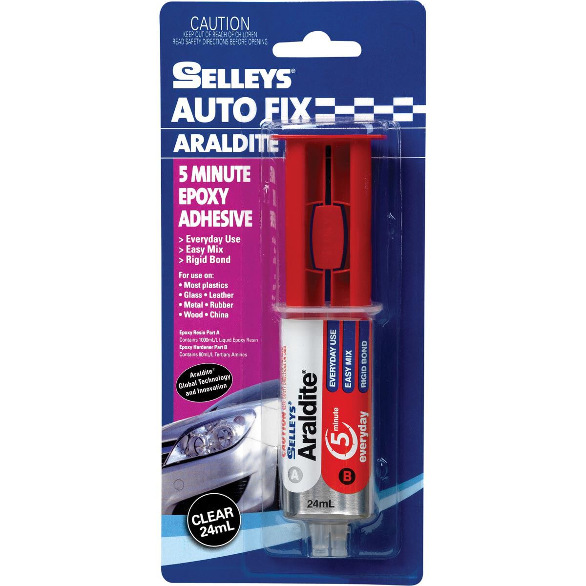 Selleys Autofix - Araldite, 5 Minute, 24mL, , scanz_hi-res