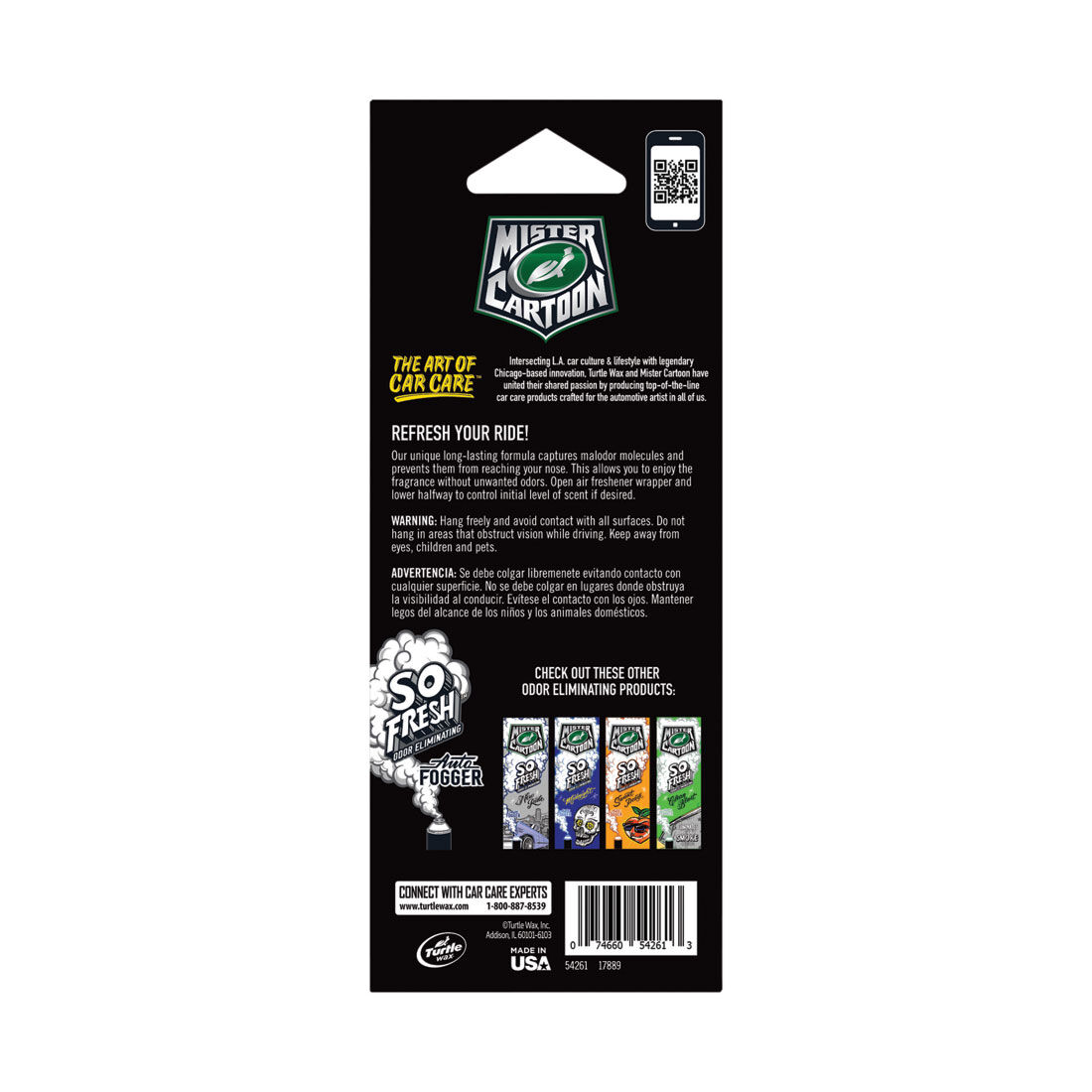 Turtle Wax x Mister Cartoon Air Freshener Sacred 3 Pack, , scanz_hi-res