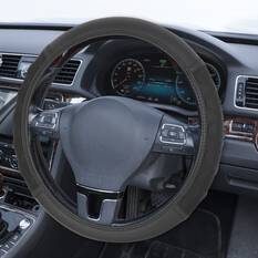 SCA Soft Steering Wheel Cover Leather Look Gel Black, , scanz_hi-res