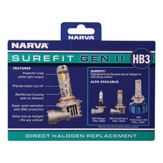 Narva Surefit LED Headlight Globes HB3 12/24V, , scanz_hi-res