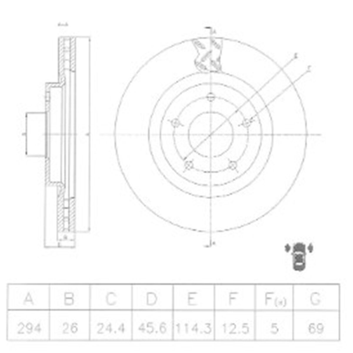 Bosch Disc Brake Rotor - Single, PBR417, , scanz_hi-res