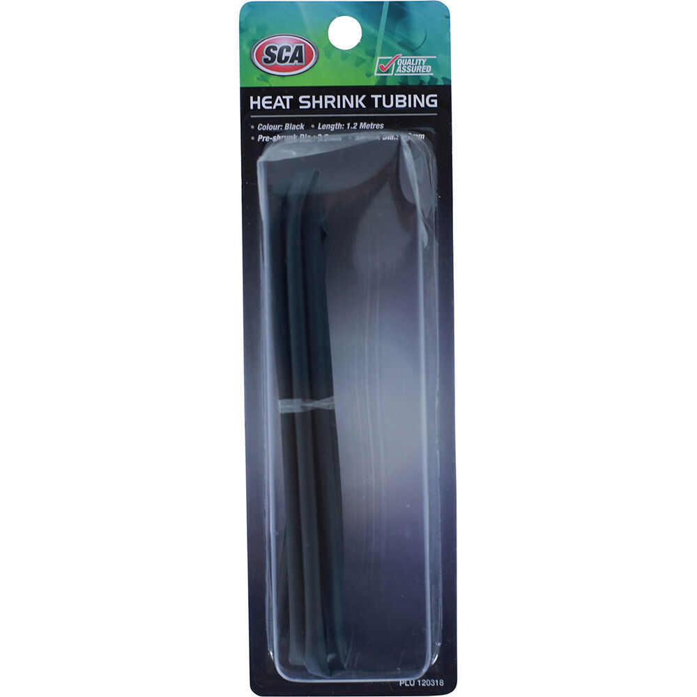 SCA Heat Shrink Tubing Black, 3.2mm x 1.2m Supercheap Auto New Zealand