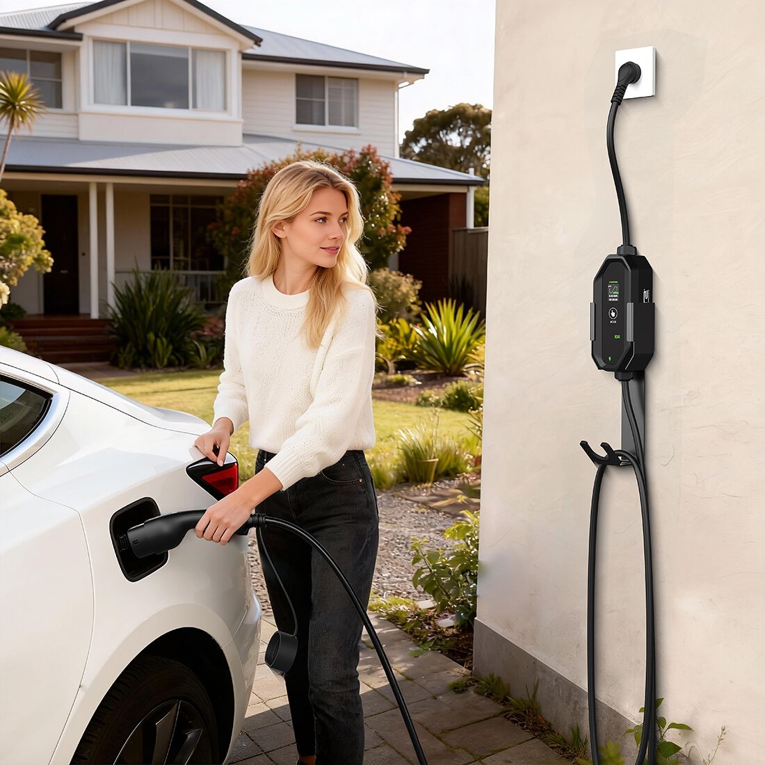 Calibre Electric Vehicle Wall Cable Holder With Hook - Suits Calibre Charge Cable, , scanz_hi-res