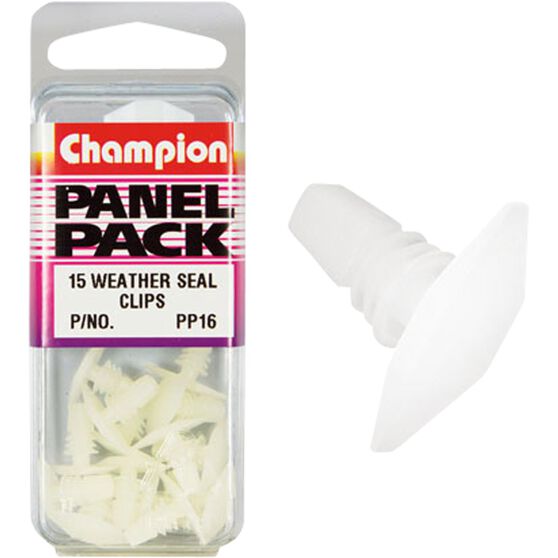 Champion Panel Pack Weather Seal Clips PP16, White, , scanz_hi-res