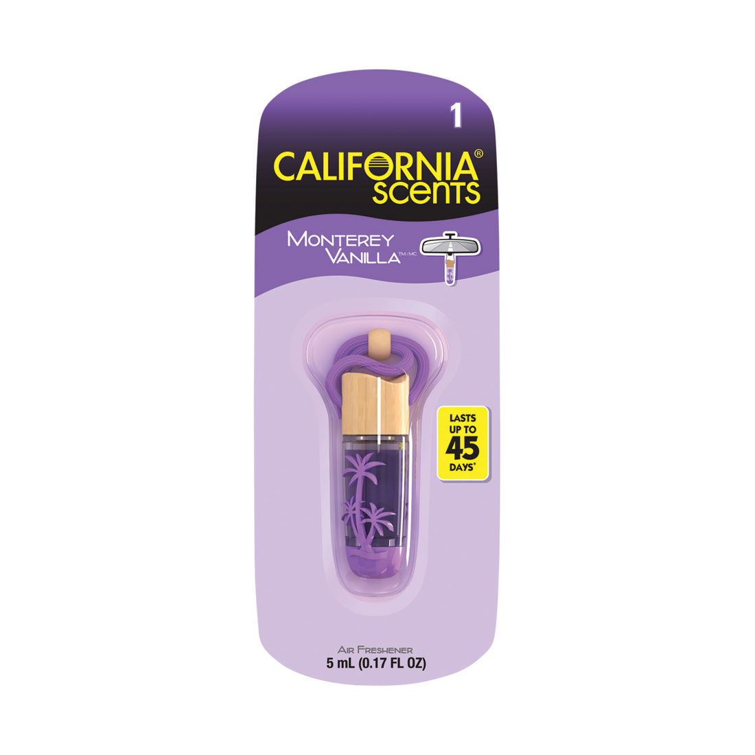 California Scents Hanging Vial Monterey Vanilla Car Air Freshener - 1PK, , scanz_hi-res