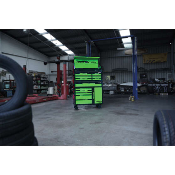 ToolPRO Neon Tool Chest Green 6 Drawer 42 Inch, , scanz_hi-res