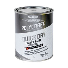 Polycraft Enamel Quick Dry White 1 Litre, , scanz_hi-res