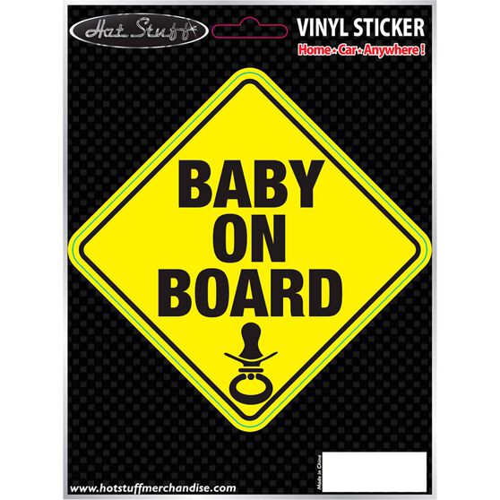 Hot Stuff Sticker - Baby on Board, Vinyl, , scanz_hi-res