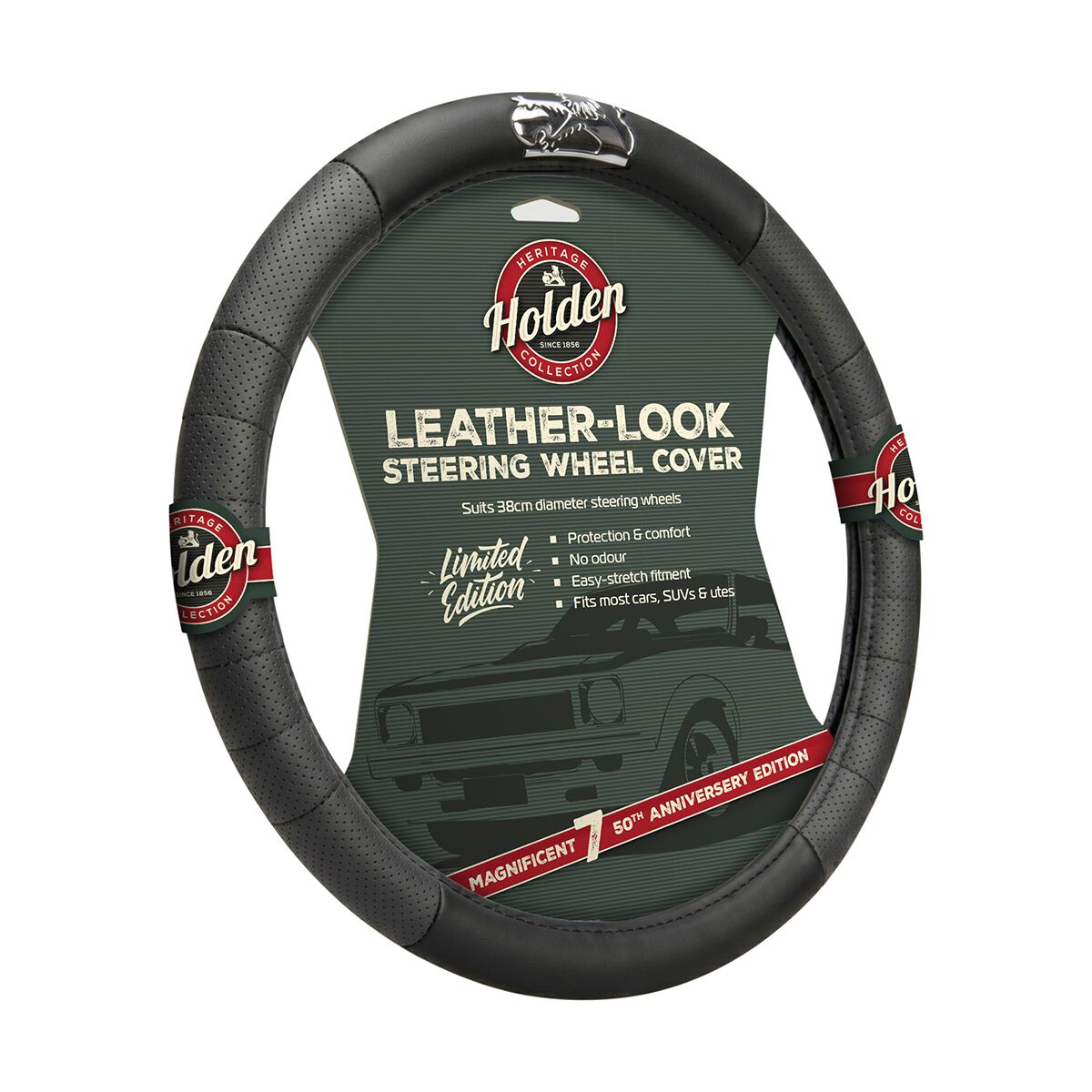 Holden Heritage Torana Rigid Steering Wheel Cover - Black, , scanz_hi-res