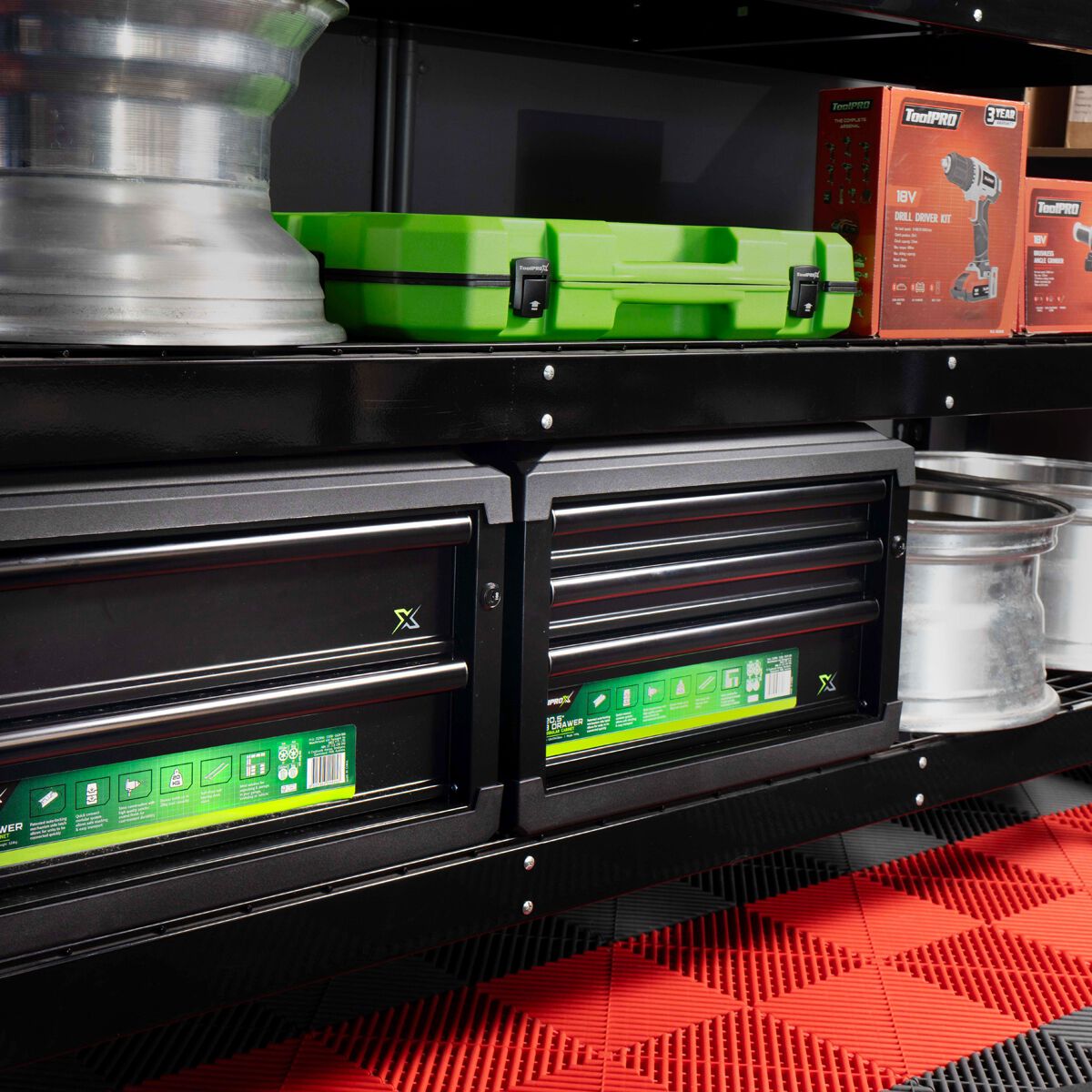 ToolPRO-X Metal Modular Storage System - 2 Shallow & 1 Deep Drawer, , scanz_hi-res