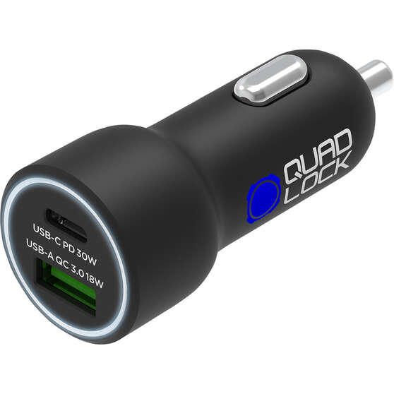 Quad Lock Dual USB 12V Plug 48W USB A+C - QLA-DCC-2, , scanz_hi-res