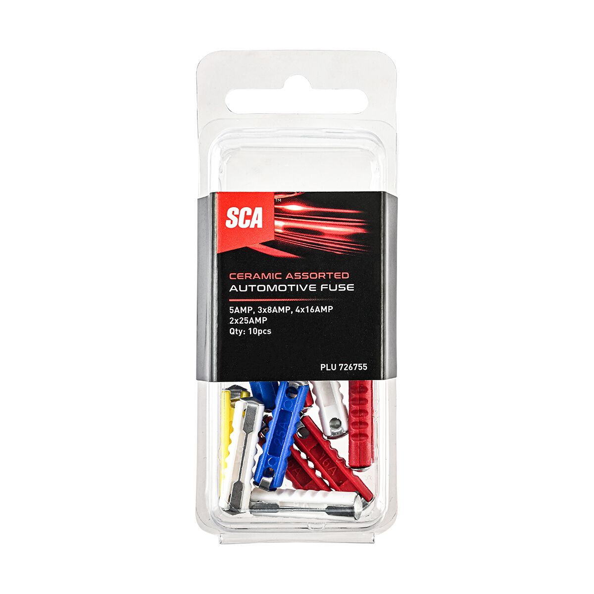 SCA Automotive Fuses - Ceramic Assorted, 10 Pack, , scanz_hi-res