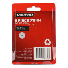 ToolPRO 5 Piece 75mm Cut Off Wheel, , scanz_hi-res