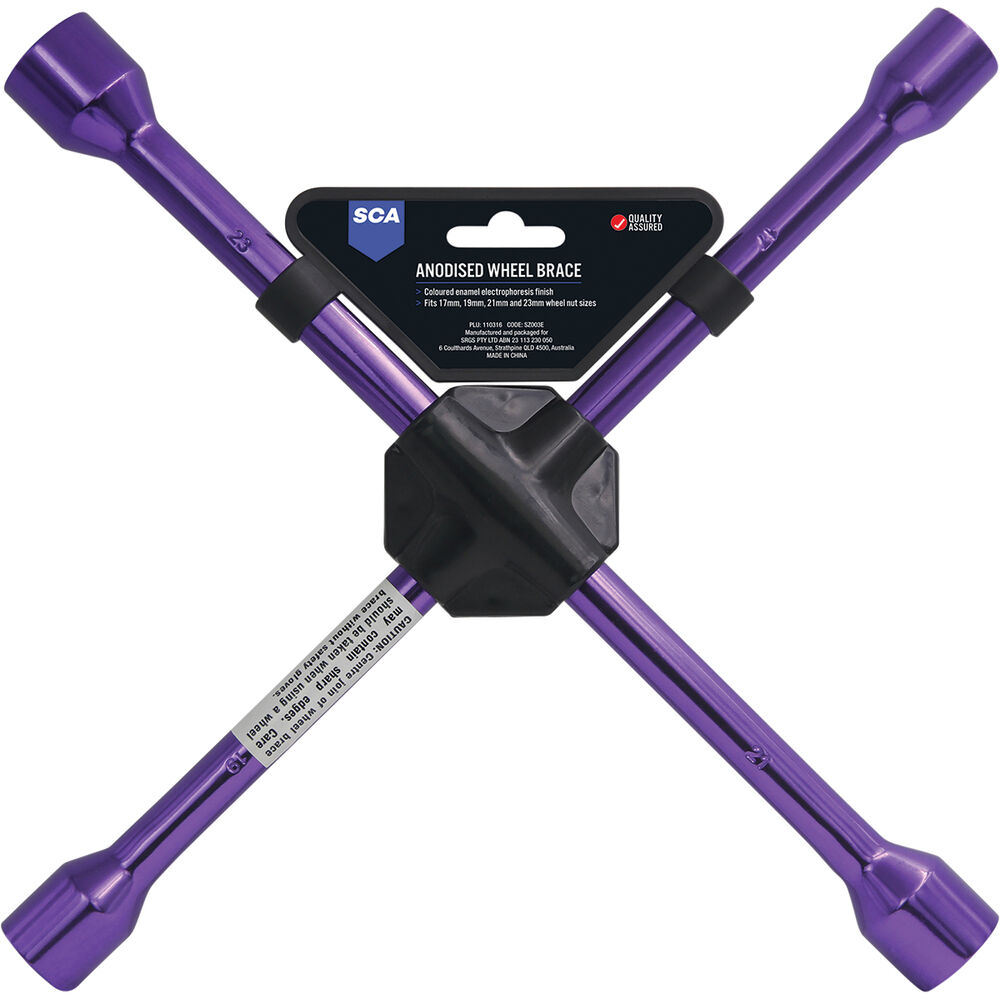SCA 4 Way Wheel Brace Metric, Assorted Colours Supercheap Auto New