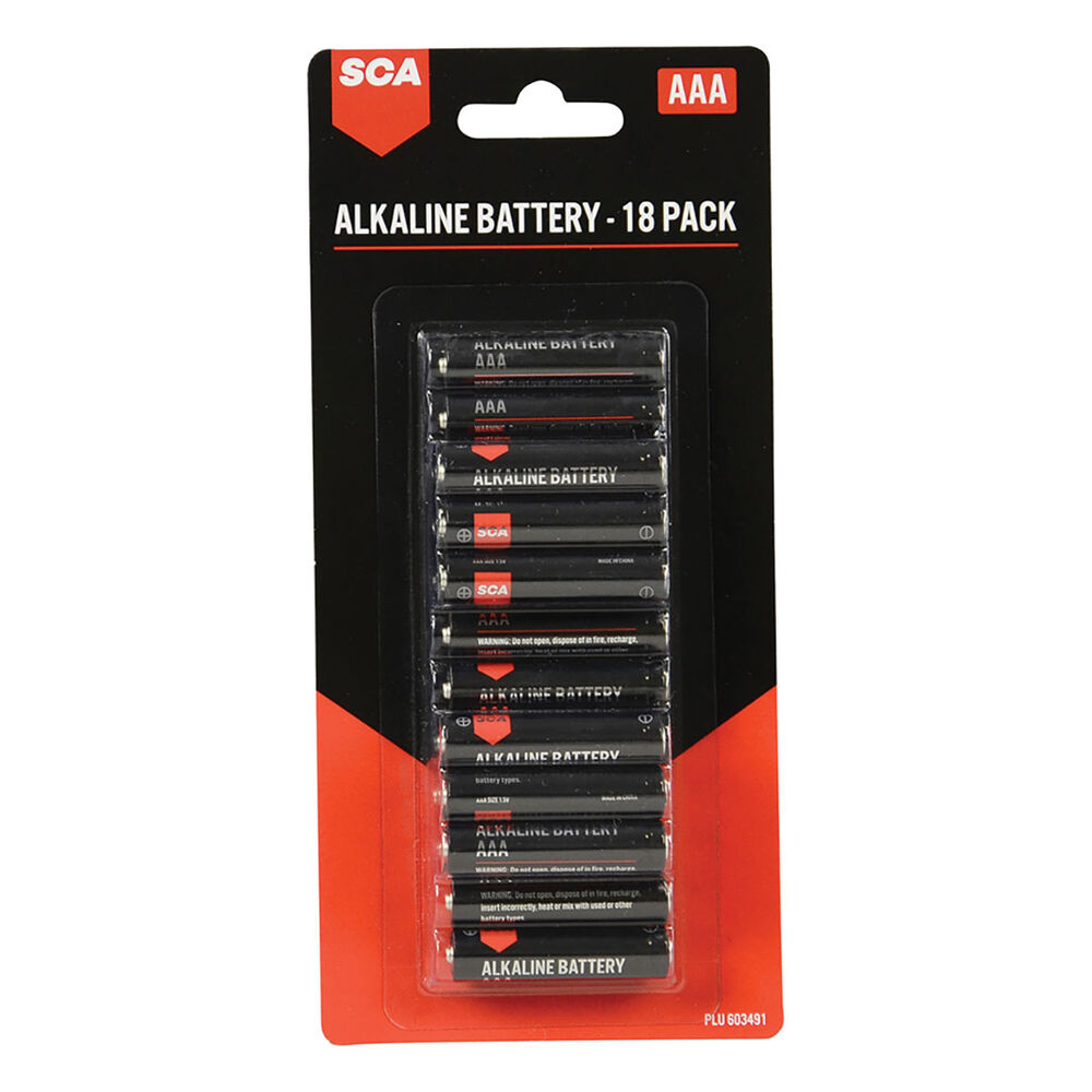 SCA Alkaline AAA Batteries 18 Pack Supercheap Auto New Zealand