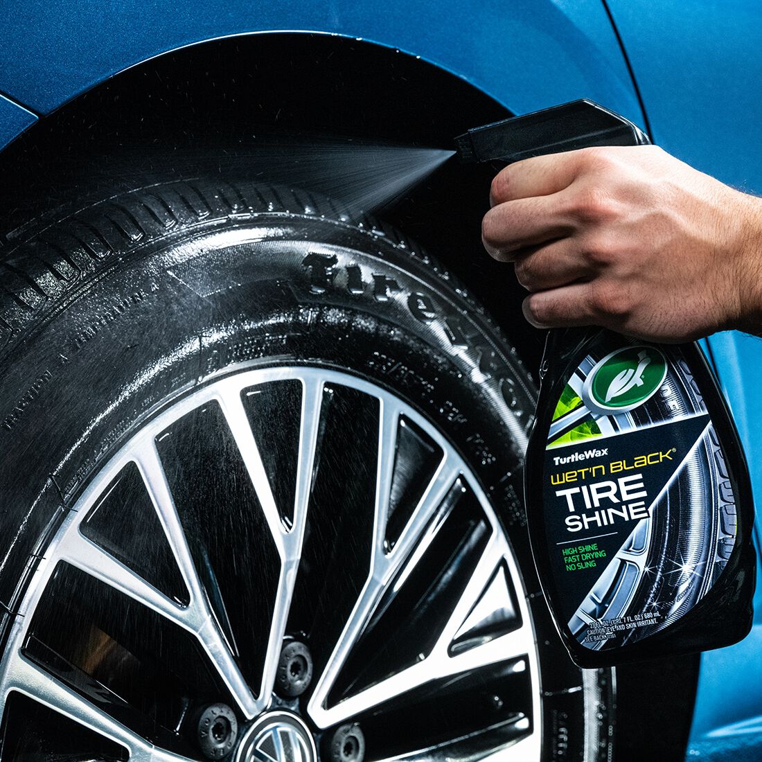 Turtle Wax Wet 'N' Black Tyre Shine - 680mL, , scanz_hi-res