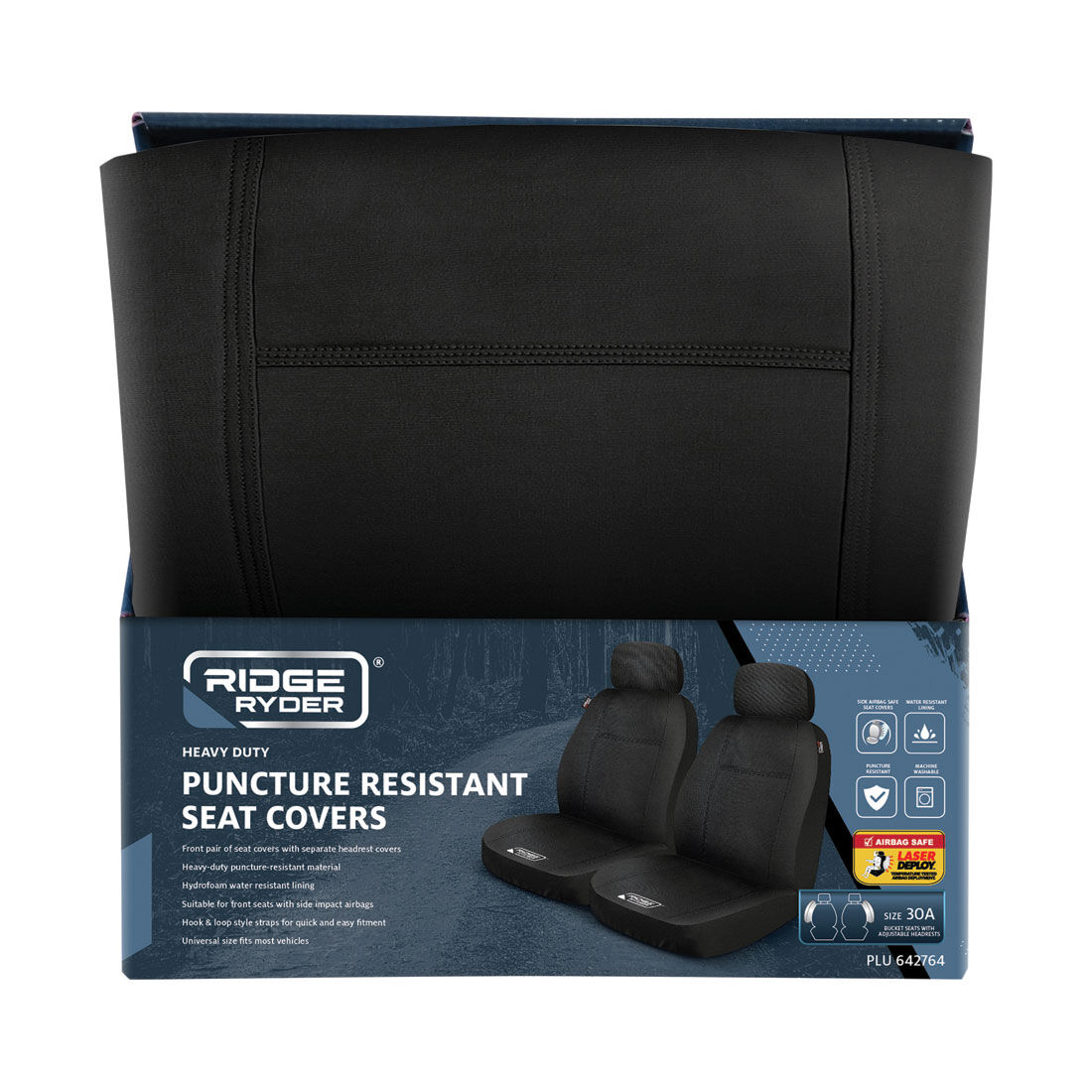 Ridge Ryder Puncture Resistant Seat Cover Black Adjustable Headrests Airbag Compatible Supercheap Auto New Zealand