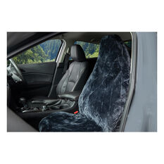SCA Diamond Cut Sheepskin Single Seat Cover Slate, Built-In Headrest, Size 60, Airbag Compatible, , scanz_hi-res