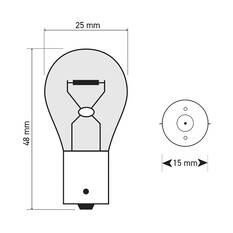 SCA Incandescent Globe - P21W 12V 21W - 2 Pack, , scanz_hi-res