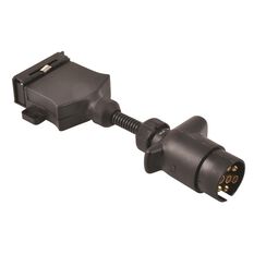 SCA Trailer Adaptor - 7 Pin Large Round Socket to 7 Pin Flat Plug, , scanz_hi-res