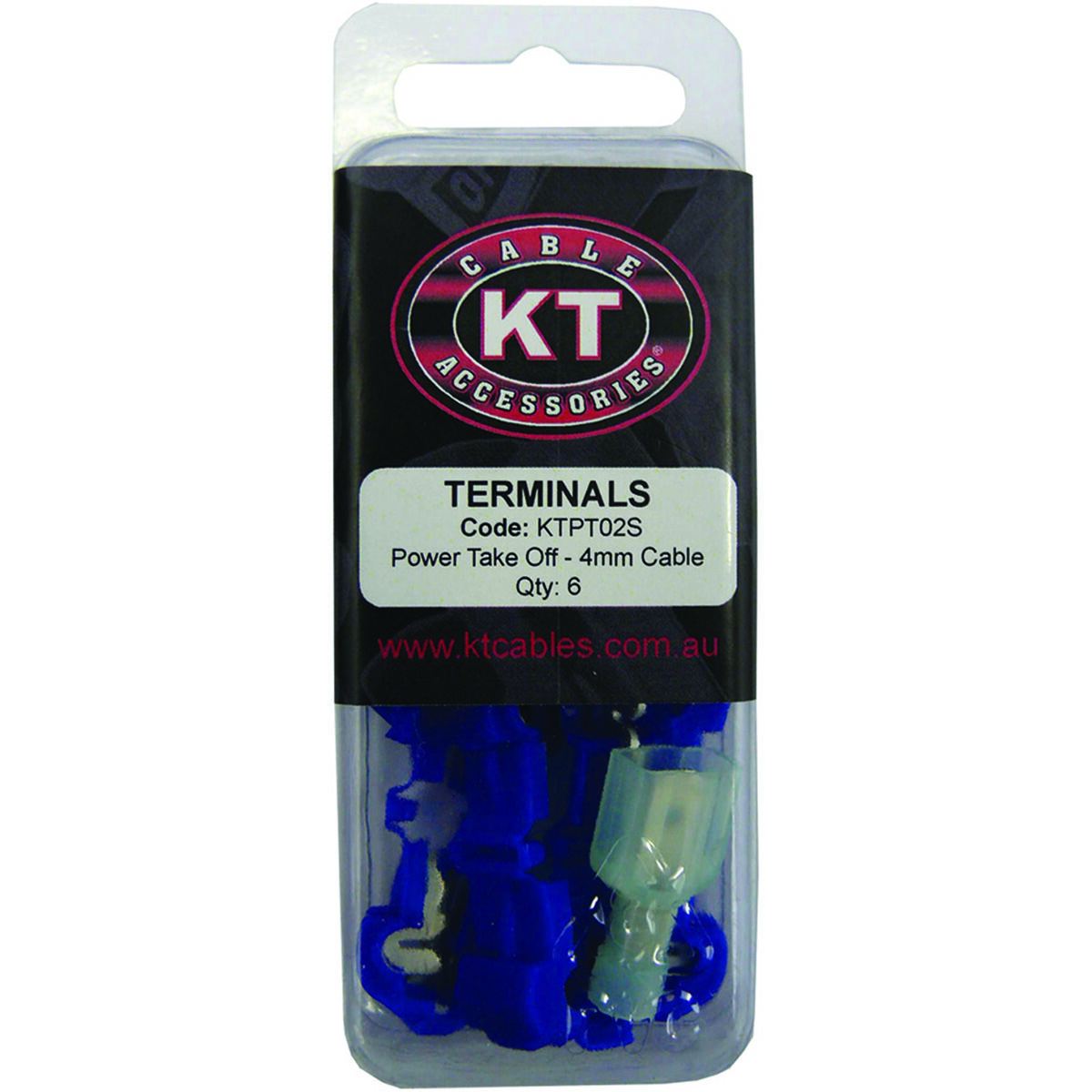 KT Cable Power Take Off Connector - 4mm Blue, 6 Pack, , scanz_hi-res