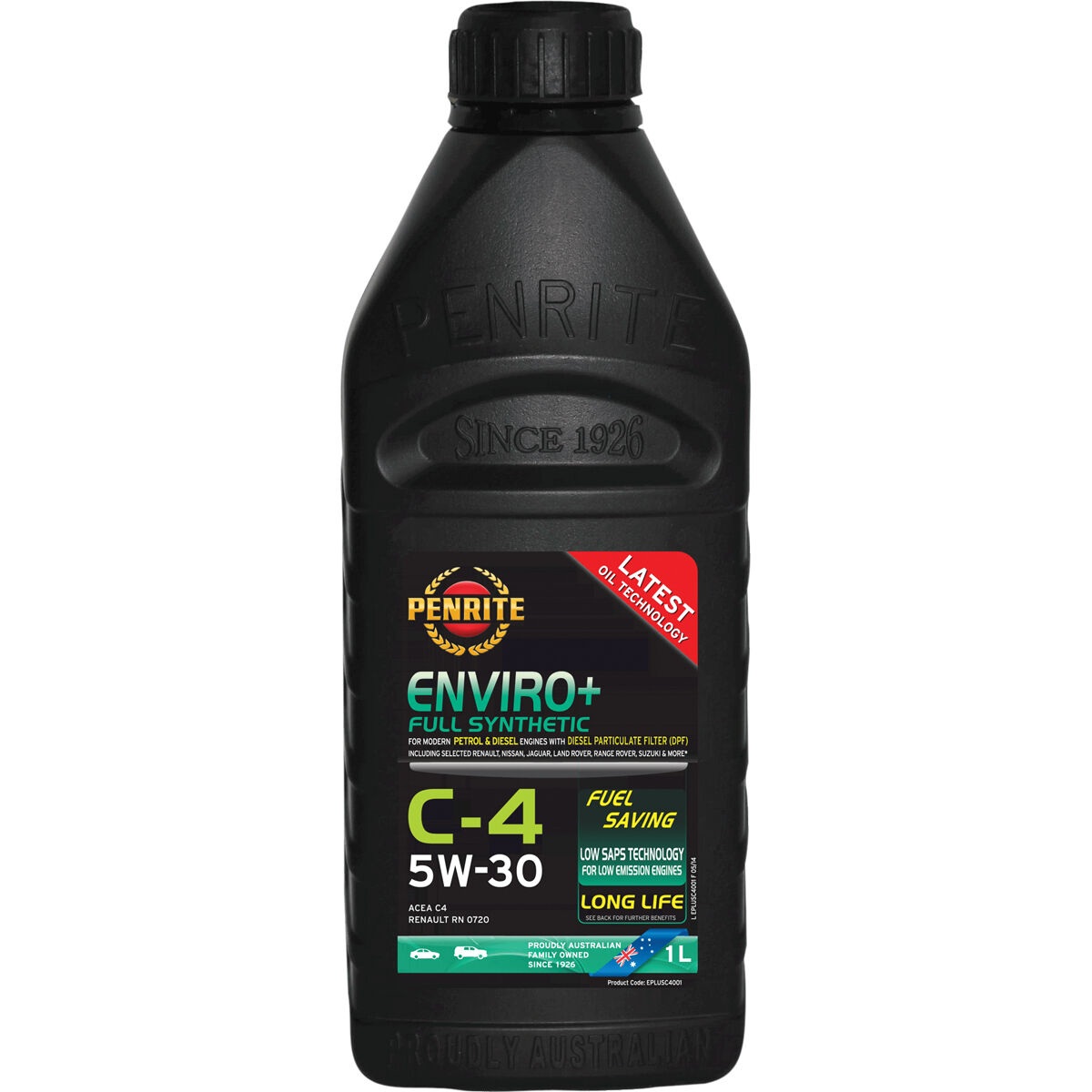 Penrite Enviro+ C4 Engine Oil - 5W-30 1 Litre, , scanz_hi-res