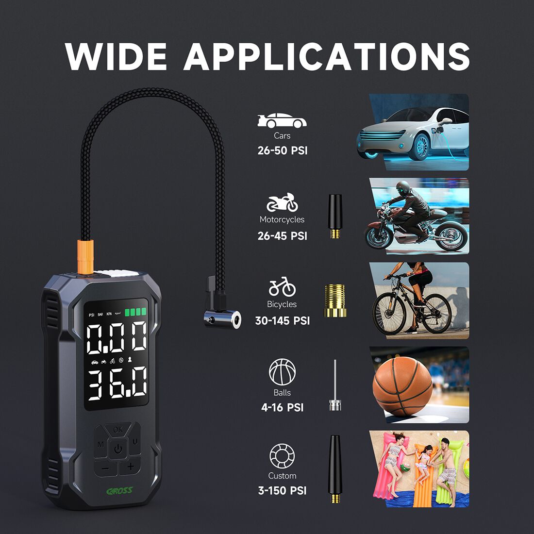 CAROSS 12V 150PSI Portable Air Compressor, , scanz_hi-res