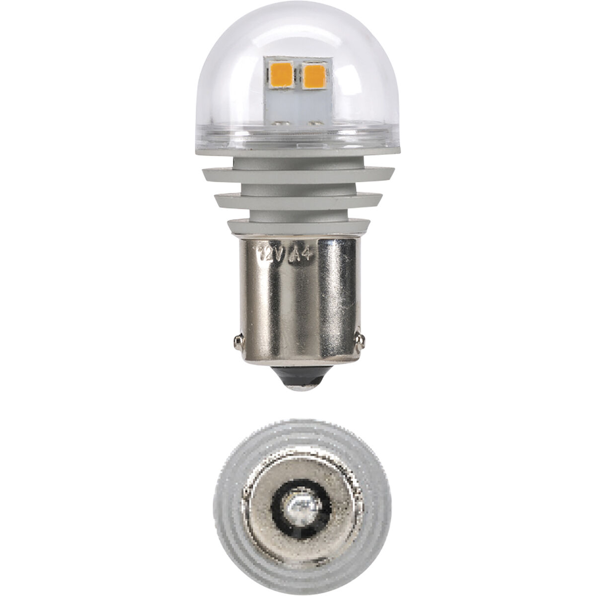 LED Globe - Bayonet, 12V, Amber, BAU15S, , scanz_hi-res