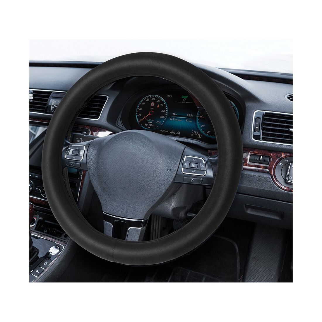 SCA Steering Wheel Cover Suede & Velour Black, , scanz_hi-res