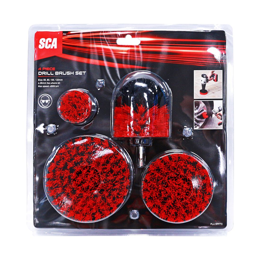 SCA 4 Piece Drill Brush Set, , scanz_hi-res
