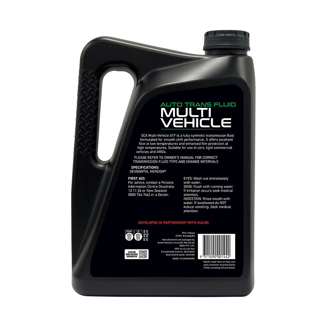 SCA ATF Multi Vehicle Automatic Transmission Fluid 4 Litre, , scanz_hi-res