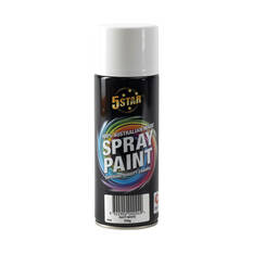 5 Star Enamel Spray Paint Matt White 250g, , scanz_hi-res
