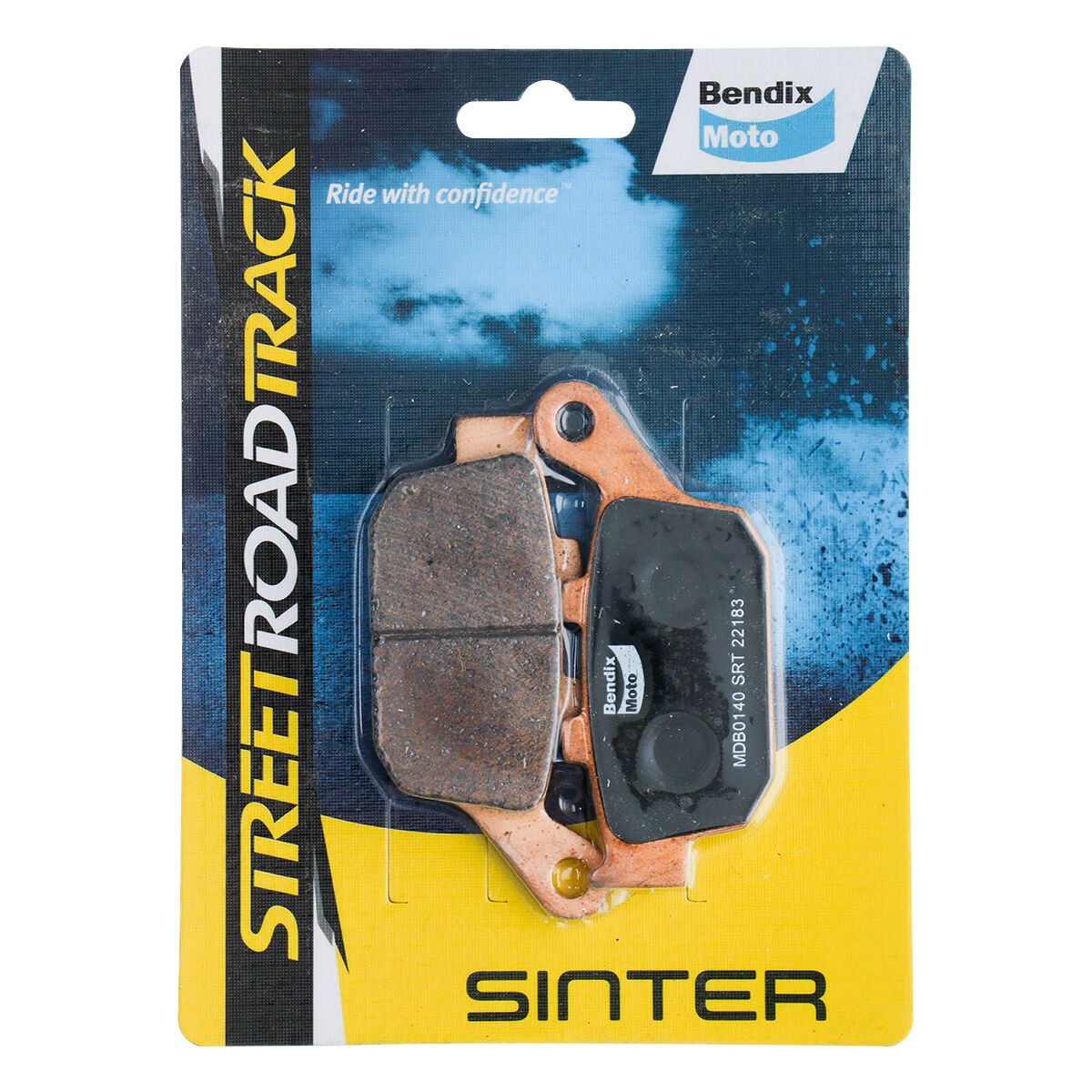 Bendix Street Road Track Motorcycle Disc Brake Pads - MDB0140-SRT, , scanz_hi-res