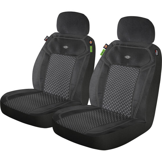 Dickies Repreve Reeves Poly/Mesh Seat Covers Black/Sand Adjustable Headrests, , scanz_hi-res